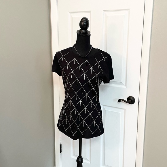 INC Crystal Design Top🖤NWOT🖤 - Picture 3 of 7